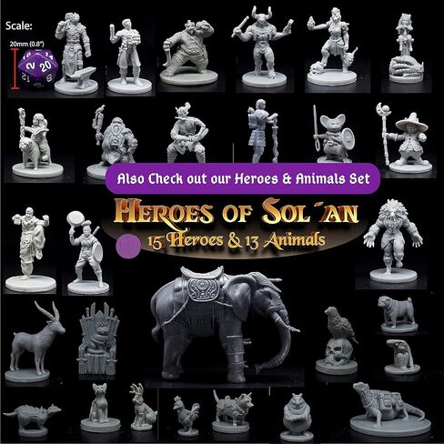 12 Miniatures Unpainted Town Guards Enemies- Plague Doctors, Commoners, Guards, Thugs| 28mm for DND Minis Dungeons Dragons 5th Edition Figures | Figurines for DND 5e Fantasy RPG DND Figures in Saudi Arabia