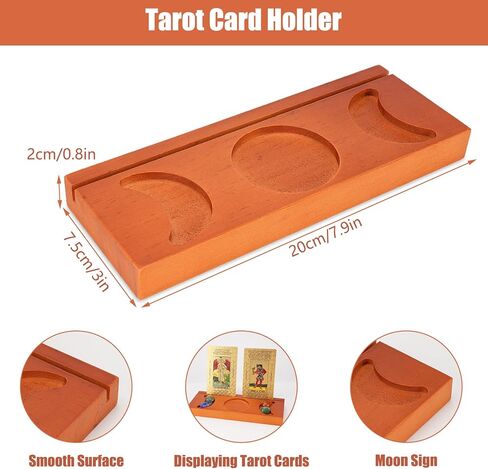 BestMal التارو حامل بطاقة التارو حامل بطاقة التارو الخشبية الوقوف مع الثلاثي آلهة رمز التارو حامل التارو عرض القراءة الزخرفية لوازم مذبح الويكا للتأمل العرافة in Kuwait