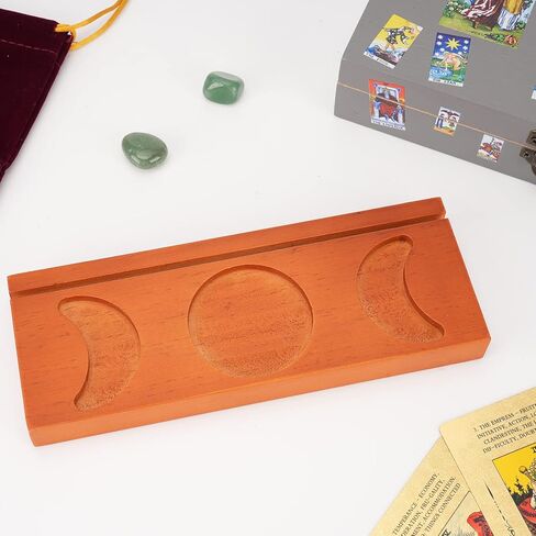 BestMal التارو حامل بطاقة التارو حامل بطاقة التارو الخشبية الوقوف مع الثلاثي آلهة رمز التارو حامل التارو عرض القراءة الزخرفية لوازم مذبح الويكا للتأمل العرافة in Kuwait