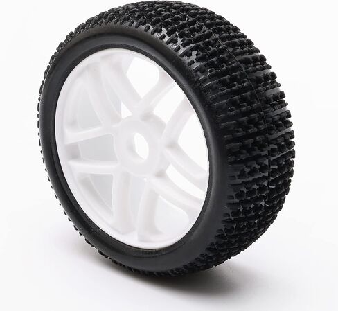 4PCS 17mm Hub Wheel Rim & T Grain Tires for HSP 1:8 Off-Road RC Car Buggy Tyre Yellow in Saudi Arabia