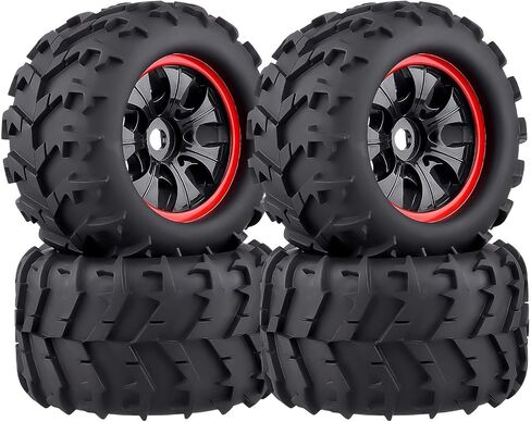 مجموعة عجلات وإطارات شاحنة HobbyPark 3.2 مسبقة اللصق 17 مم سداسية الشكل لـ 1/8 مقياس Arrma Kraton 6s Notorious Traxxas Maxx Tmaxx E-Revo 2.0 3.3 HPI Savage Redcat Kaiju in Saudi Arabia
