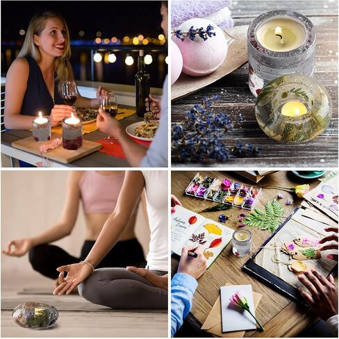 Candle Holder Resin Molds, 9 Pcs Cylindrical Square and Round Tealight Candle Holder Silicone Molds, Candlestick Epoxy Resin Molds for DIY Dining Table Centerpiece Home Wedding Decorations in Saudi Arabia