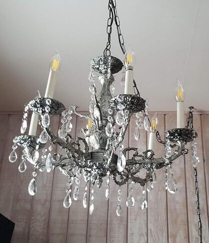 Ollain Crystal Garland Glass Crystals Beaded Trim Clear Chandelier Octagon Beads Chain for Wedding Party DIY Craft Jewelry Decoration (10Ft/10 Strands Crystal Pendants) in Kuwait