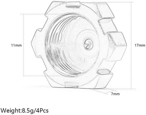Alloy AR310449 17mm Wheel Nuts for 1/7 Felony Infraction 6S BLX, Limitless Fireteam Mojave 6S 4WD BLX,for Arrma 1/8 Typhon 6S BLX Wheel Locknut RC Upgrade Parts ARAC9763 in Saudi Arabia