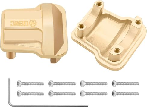 OGRC Heavy Duty Differential Cover 17g Brass Axle Diff Cover Front and Rear Diff Cover for 1/18 TRX4M Upgrade Parts - 2PCS in Kuwait