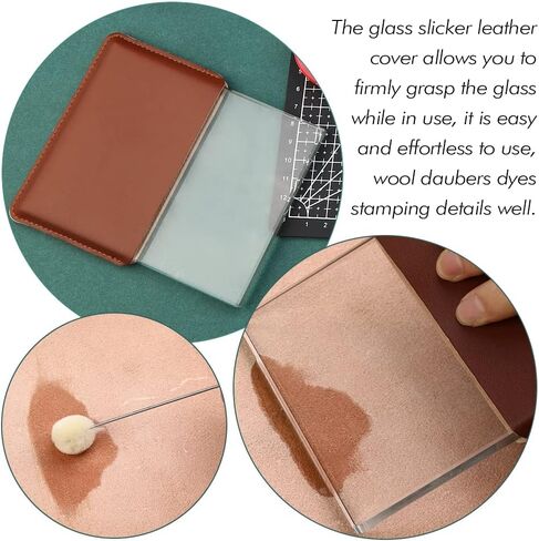 Leather Crafting Tools and Supplies, Leather Tooling Kit with Prong Punch Groovers Cutting Mat Stamping Tools Leather Working Kit for Beginners Sewing Carving Cutting and Leather Craft DIY Making in Kuwait