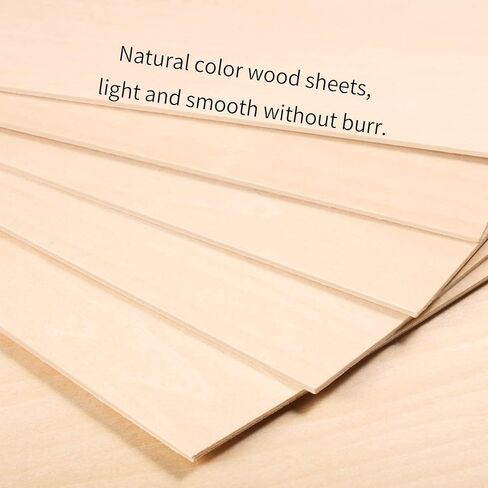 12 قطعة 10 × 10 انش اوراق خشب الزيزفون 1/8 الواح خشب رقائقي غير مكتملة للنماذج المعمارية والرسم والنقش على الخشب والحرق بالليزر in Kuwait
