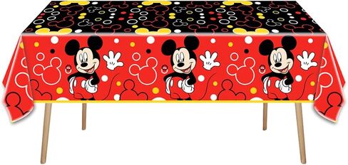 لوازم حفلات أعياد الميلاد ميكي، 16 طبق + 20 منديل + مفرش طاولة واحد، لوازم تزيين الحفلات ميكي. in Kuwait