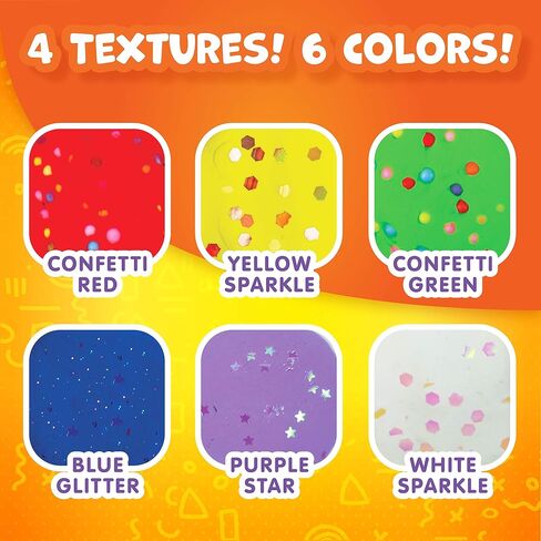 Made by Me Mixy Squish Rainbow by Horizon Group USA, Includes 6 oz. of Pre-Made Air Dry Clay, Sensory Play, 6 Colors, 4 Different Crunchy, Bumpy, Soft Textures, Dries Squishy & Smooth in Kuwait