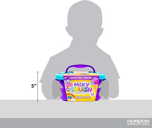 مجموعة ألعاب حسية مكونة من 24 قطعة من Made By Me Mixy Squish Sculpting Studio من Horizon Group USA، تتضمن 6 أونصة. طين يجفف بالهواء، محكم مسبقًا، يجف اسفنجي، 14 أداة نحت، 3 قوالب مزدوجة الجوانب، تخزين in Kuwait