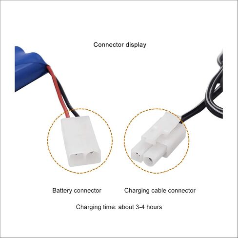 Qsmily® 9.6V RC Battery Pack, 2000mAh AA Rechargeable Ni-MH Battery Pack with Tamiya Connector and USB Charger Cable, Suitable for RC Monster Truck, RC Battle Tank, RC Aircraft Carrier Model in Saudi Arabia
