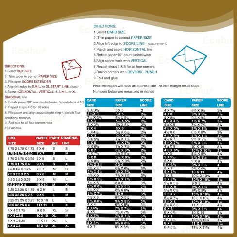 ايكوهو لوح ثقب للظرف، طريقة رائعة لصنع اظرف مطابقة لبطاقات المعايدة/صندوق الهدايا، اسهل صانع مغلفات يمكنك صنعها بنفسك مع اي ورق/ بطاقات in Kuwait