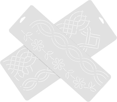 ULTECHNOVO 4Pcs Quilting Template Set, Free Motion Quilting Rulers and Templates Set Quilting Templates for Machines Quilting Patchwork Tools Pattern Quilting Supplies for DIY Sewing Tool in Kuwait