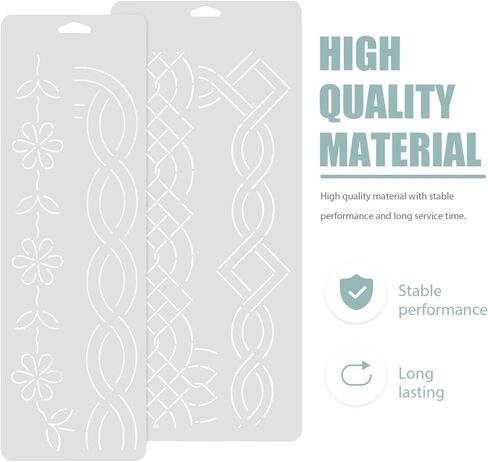 ULTECHNOVO 4Pcs Quilting Template Set, Free Motion Quilting Rulers and Templates Set Quilting Templates for Machines Quilting Patchwork Tools Pattern Quilting Supplies for DIY Sewing Tool in Kuwait