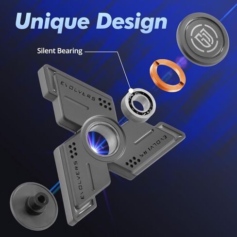 لعبة فيدجيت سبينر، لعبة فيدجيت سبينر معدنية تتوهج في الظلام، العاب فيدجيت لتخفيف التوتر، هدية للبالغين والاطفال in Kuwait