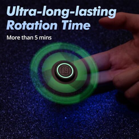 لعبة فيدجيت سبينر، لعبة فيدجيت سبينر معدنية تتوهج في الظلام، العاب فيدجيت لتخفيف التوتر، هدية للبالغين والاطفال in Kuwait