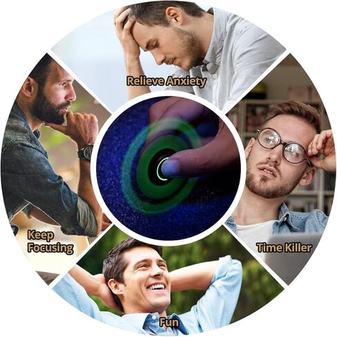 لعبة فيدجيت سبينر، لعبة فيدجيت سبينر معدنية تتوهج في الظلام، العاب فيدجيت لتخفيف التوتر، هدية للبالغين والاطفال in Kuwait