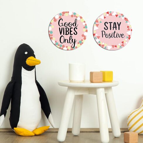 Sweetzer & Orange 30 Growth Mindset Geometric Positive Sayings Accents | Motivational Wall Art Inspirational Quote Cards with Geometric Designs for Classroom Decorations, Office, Nursery (7-Inch) in Kuwait