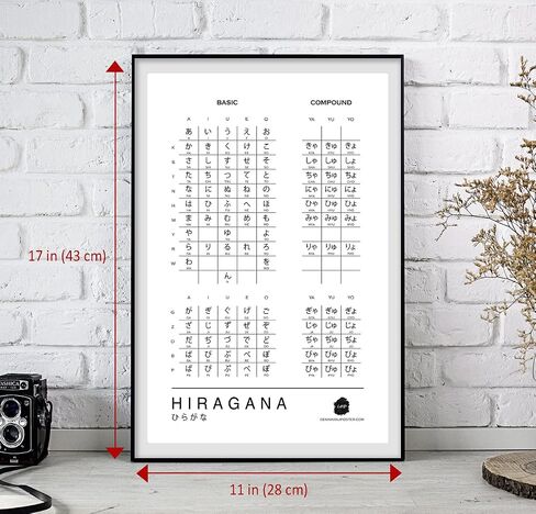 Genki Kanji Poster Hiragana and Katakana Charts for Japanese Learning (11"x17" Laminated Prints, Unframed) (Hiragana + Katakana Combo Pack) in Saudi Arabia