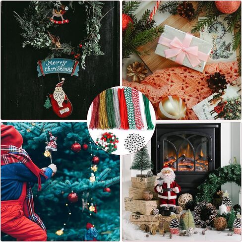 490pcs Christmas Pipe Cleaners Craft Chenille Stems with Fur Ball Set Self-Adhesive Eyes for Christmas Holidays Home School Parties Decoration (9 Colors) in Saudi Arabia