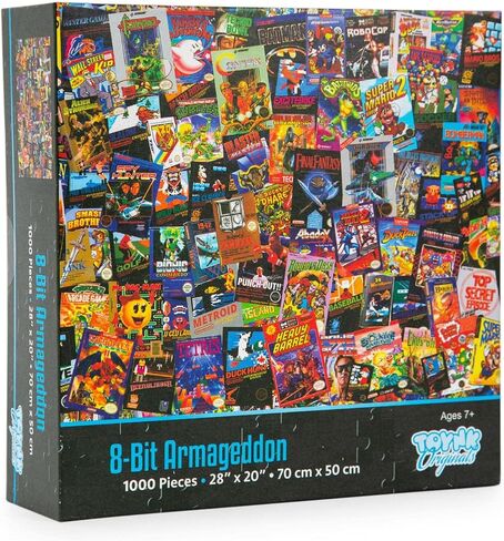 8-Bit Armageddon Retro Video Game Puzzle for Adults and Kids | 1000 Piece Jigsaw Puzzle Toy | Interactive Brain Teaser for Family Game Night | 28 x 20 Inches in Saudi Arabia