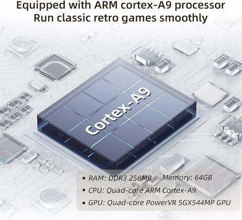 وحدة تحكم ألعاب محمولة RG35XX مع 5000 لعبة، شاشة IPS OCA 3.5 بوصة، شريحة نظام Linux Cortex-A9 محمولة باليد، 64 جرام، 2100 مللي أمبير (RG35XX أبيض) in Kuwait