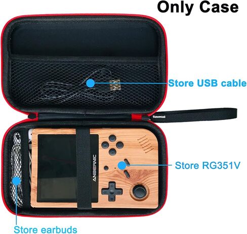 RAWECUD Hard Carrying Case for Anbernic RG351V Handheld Game Console, RG351V Portable Game Console Storage Case(Case Only) in Kuwait