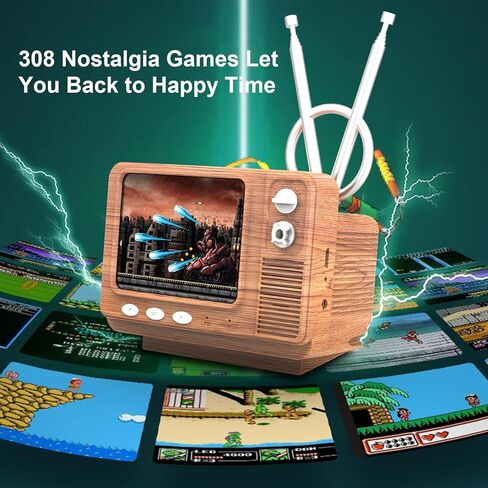 ألعاب إلكترونية لوحدة تحكم الألعاب الرجعية مع 308 ألعاب توصيل وتشغيل، ألعاب إلكترونية صغيرة محمولة باليد، ألعاب سفر 3.0 بوصة، هدايا للأولاد والبنات (أحمر) in Kuwait