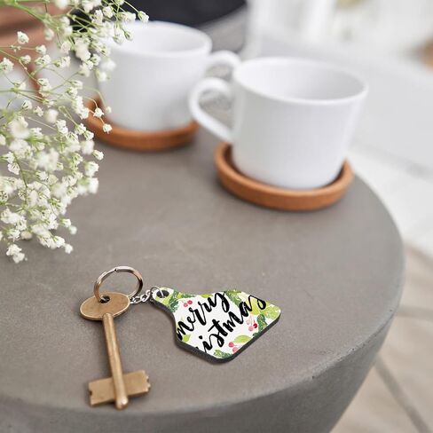 30 Pcs Cow Ear Tag Sublimation Blank Keychains MDF Board Heat Transfer Keychains Double Sided Sublimation Key Chains with Key Ring DIY Valentines Day Ornaments for Graduation Day Present Craft Making in Saudi Arabia
