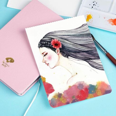 Paul Rubens Watercolor Paint Artist Grade 12 Colors, Metallic Glitter Watercolor Paints Set Solid Cakes with Palette and 100% Cotton Hot Press Watercolor Journal for Artists Painters in Kuwait