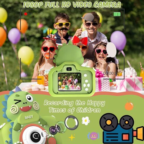 Ceryfus Kids Digital Camera Toy Suitable for Boys Aged 3-8 Girls Boys Kids Gifts, Portable Child Digital Video Camera with Silicone Cover for Boys Toddler Christmas Birthdays in Saudi Arabia