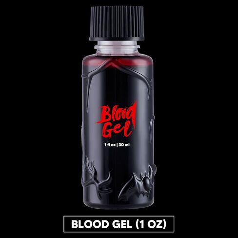 Spooktacular Creations Halloween Fake Blood، 1 أونصة مكياج دم صناعي، زجاجة دم المرحلة، طلاء دم مقطر، دم مزيف قابل للغسل للملابس، زومبي، مكياج دم مصاص الدماء in Saudi Arabia