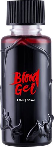 Spooktacular Creations Halloween Fake Blood، 1 أونصة مكياج دم صناعي، زجاجة دم المرحلة، طلاء دم مقطر، دم مزيف قابل للغسل للملابس، زومبي، مكياج دم مصاص الدماء in Saudi Arabia