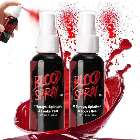 Spooktacular Creations 2 Packs of 2 oz Halloween Vampire Blood Spray Fake Blood Stage Blood for Halloween Costume, Zombie, Vampire and Monster Makeup & Dress Up in Saudi Arabia