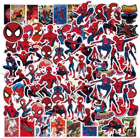 50 قطعة من ملصقات العنكبوت الرائعة ملصقات الأفلام المقاومة للماء من الفينيل للأطفال والمراهقين والكبار وزجاجة مياه ولوح التزلج in Kuwait