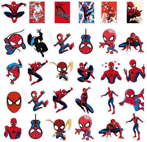 50 قطعة من ملصقات العنكبوت الرائعة ملصقات الأفلام المقاومة للماء من الفينيل للأطفال والمراهقين والكبار وزجاجة مياه ولوح التزلج in Kuwait
