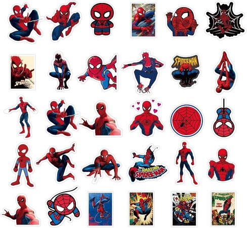 50 قطعة من ملصقات العنكبوت الرائعة ملصقات الأفلام المقاومة للماء من الفينيل للأطفال والمراهقين والكبار وزجاجة مياه ولوح التزلج in Kuwait