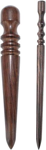 ARTCXC 2x14CM Leather Craft Tapered Edge Slicker Solid Ebony Wood Leather Burnishing Tool for Burnishing Leather Projects Craft in Kuwait