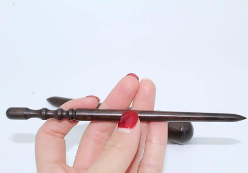ARTCXC 2x14CM Leather Craft Tapered Edge Slicker Solid Ebony Wood Leather Burnishing Tool for Burnishing Leather Projects Craft in Kuwait