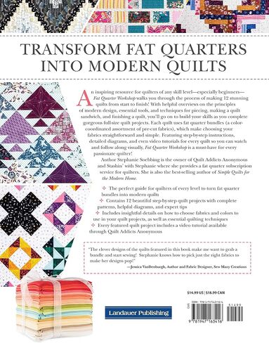Fat Quarter Workshop: 12 Skill-Building Quilt Patterns (Landauer) Beginner-Friendly Step-by-Step Projects to Use Up Your Stash of 18 x 21 Fabric Scraps; Essential Techniques, Diagrams, Advice, & More in Saudi Arabia