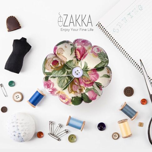 eZAKKA دبوس وسادة، وسائد دبوس للخياطة حامل دبوس إبرة وسادة وسادة يمكن ارتداؤها (ضروريات الخياطة نمط أخضر) in Kuwait