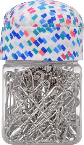 SINGER 2-Inch Basting Jar with Pin Cushion Lid, Multicolor 100 Count in Saudi Arabia