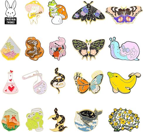 Mixed Enamel Backpack Pins Set,25 Pcs Cartoon Decoration Enamel Pins Bulk Cute Random Style Backpack Pins for Hat Bags Clothes Caps (25 Pcs) in Kuwait