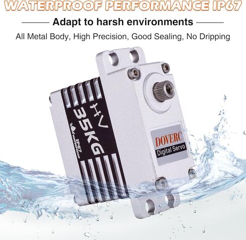 جهاز سيرفو رقمي يعمل بجهاز تحكم عن بعد 35 كجم، محرك سيرفو معدني مقاوم للماء بعزم دوران عالي مع بوق سيرفو 25 تي 1/10 1/8 سيارة تعمل بجهاز تحكم عن بعد in Kuwait