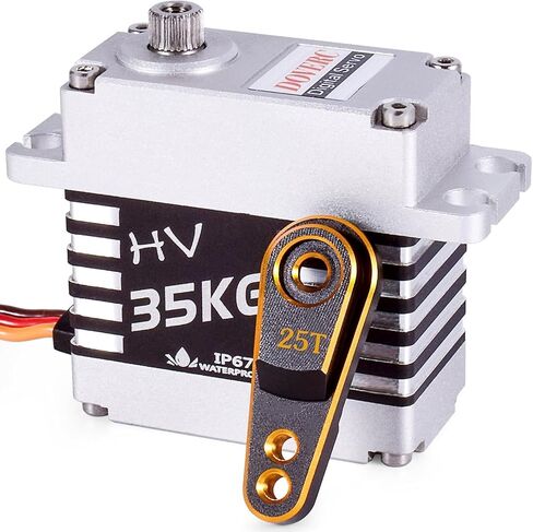 جهاز سيرفو رقمي يعمل بجهاز تحكم عن بعد 35 كجم، محرك سيرفو معدني مقاوم للماء بعزم دوران عالي مع بوق سيرفو 25 تي 1/10 1/8 سيارة تعمل بجهاز تحكم عن بعد in Kuwait