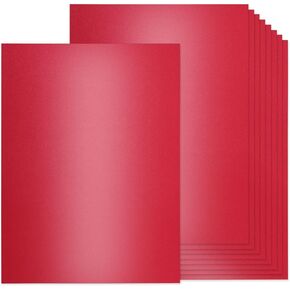 36 Sheets Red Shimmer Cardstock, 8.5" x 11" Metallic Cardstock Paper, 250gsm/92lb Cover, Double Sided Pearlescent Paper Card Stock for Invitations, Card Making, DIY Crafts in Kuwait