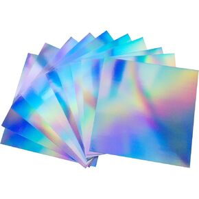 10 Sheets 12" x 12" Soft Touch Laser Metallic Mixed Colors Foil Mirror Cardstock Premium Card Sparkling Assorted Mixed Colors Craft Glitter Cardstock Cardmaker DIY Gift