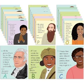 Magopera A-Z Alphabet Posters with Famous People and Quotes 26 Packs, Influential People Alphabet Teaching Resources, Inspirational Classroom Posters in Kuwait