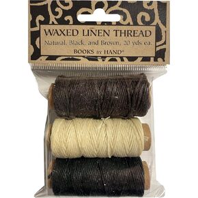 Lineco Waxed Genuine Linen Thread, 20 Yards, Pack of 3 Spools: Natural (BBHM208) in Saudi Arabia