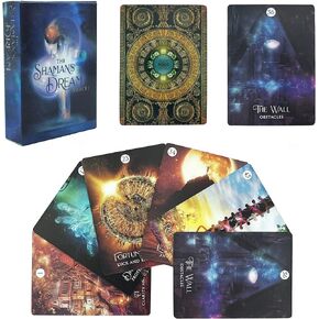 HOHAJIU A 64 إصدار جيب لبطاقات أوراكل لحلم الشامان مع دليل إلكتروني - بطاقات التارو للمبتدئين - مجموعة أوراكل مع المعاني عليها in Kuwait